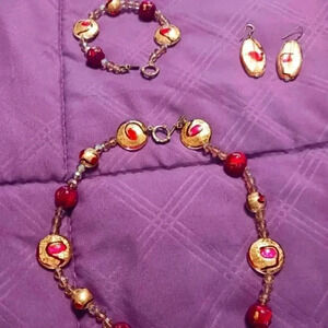 Glass Beaded jewelry set..